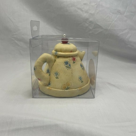 Dritz Collectible Cushions Keepsake Novelty Pin, Teapot Shape, Multicolor Floral - Picture 2 of 6